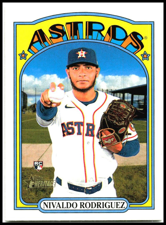 2021 Topps Heritage #675 Nivaldo Rodriguez Rookie Houston Astros