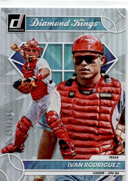 2023 Donruss Diamond Kings #3 Ivan Rodriguez Texas Rangers /296
