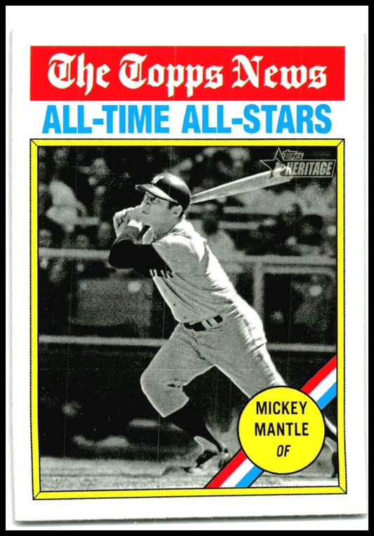 2025 Topps Heritage Chrome #349 Mickey Mantle New York Yankees
