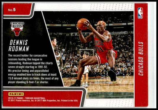 2016-17 Panini Threads Board of Directors #5 Dennis Rodman Bulls