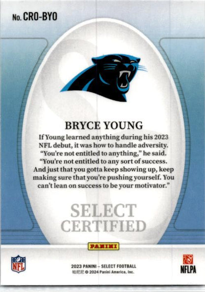 2023 Panini Select Certified Rookies #CRO-BYO Bryce Young Carolina Panthers