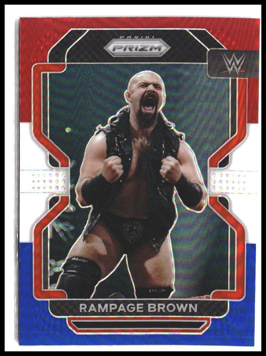 Rampage Brown #109 2022 Panini Prizm WWE Red, White and Blue Rookie RC