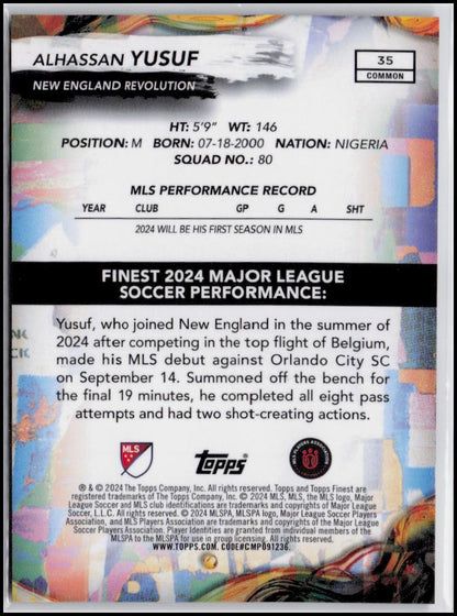 2024 Finest MLS #35 Alhassan Yusuf