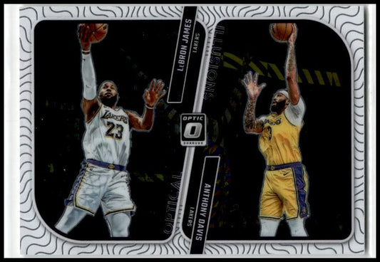 2023-24 Donruss Optic Optical Illusions #1 Anthony Davis / LeBron James Lakers