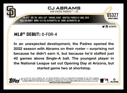 2022 Topps Update #US327 CJ Abrams