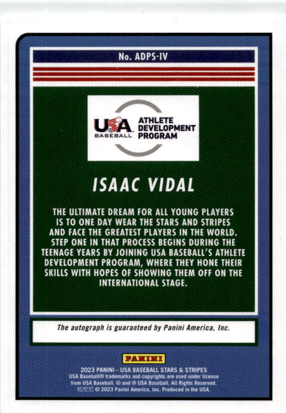 2023 Stars & Stripes #ADPS-IV Isaac Vidal Auto
