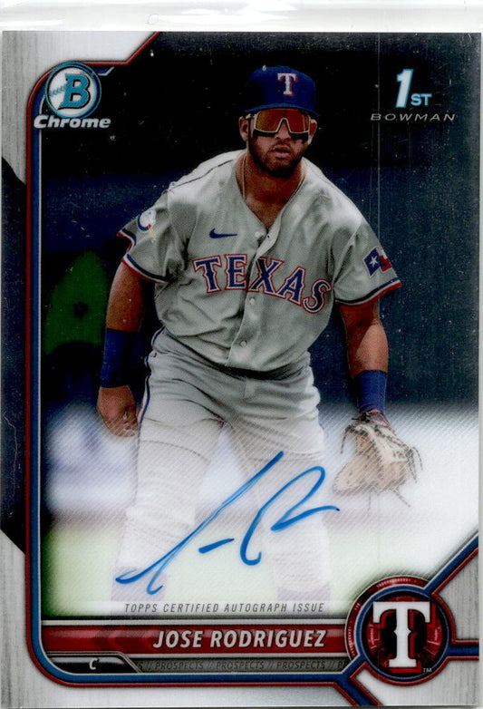 2022 Bowman Chrome #CPA-JRZ Jose Rodriguez Autograph