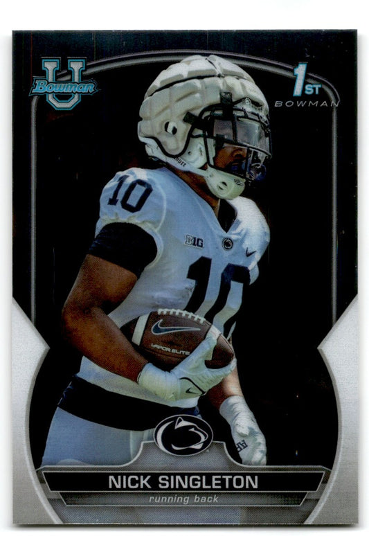 2022 bowman chrome university NickSingleton Penn State Nittany Lions #87