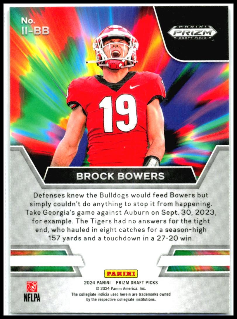 2024 Panini Prizm Draft Picks Instant Impact #II-BB Brock Bowers Raiders