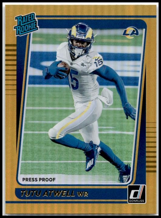 2021 Donruss Press Proof Bronze #272 Tutu Atwell Rookie Los Angeles Rams