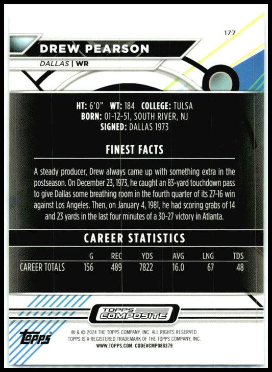 2023 Topps Composite #177 Drew Pearson Dallas Cowboys