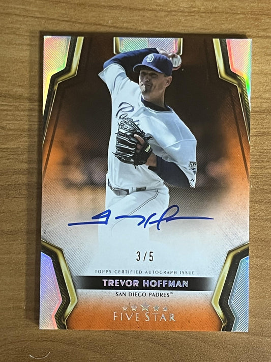 2024 Topps Five Star Orange Auto #/5 #FSA-THO Trevor Hoffman Auto Padres