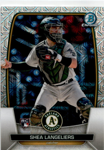 2023 Bowman Chrome Mojo Refractor #3 Shea Langeliers Rookie Oakland Athletics