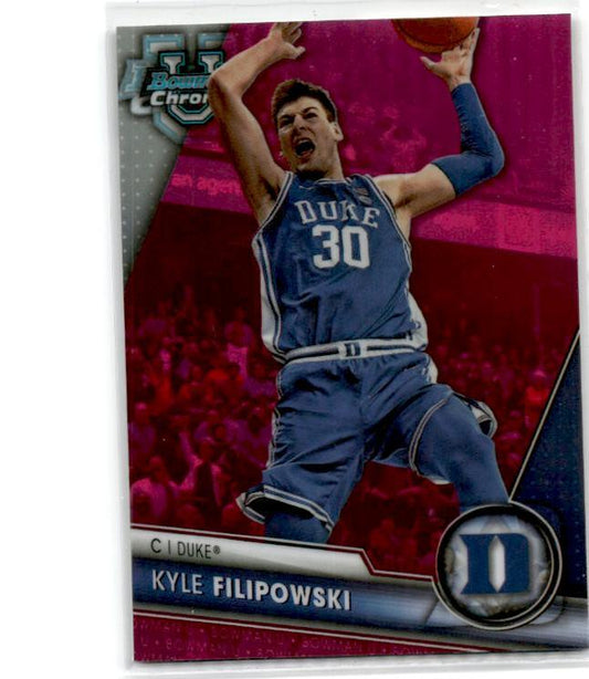 2023-24 Bowman University Chrome Pink Refractor #23 Kyle Filipowski Utah Jazz