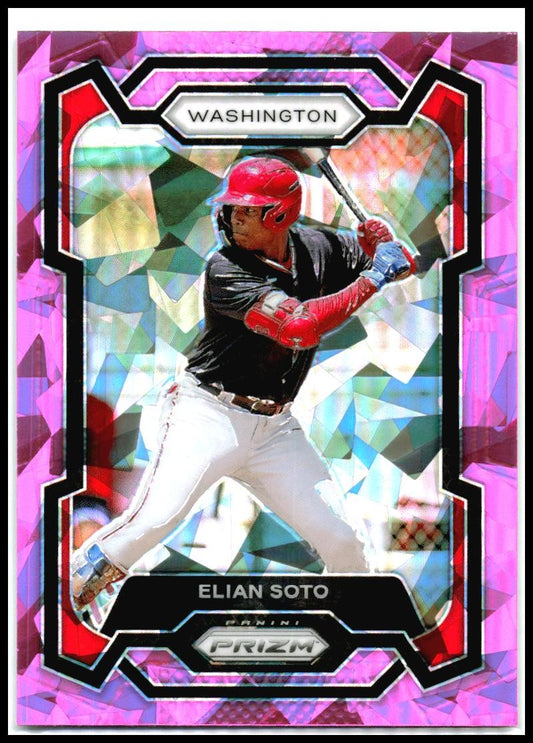 2024 Panini Prizm Pink Ice Prizms #157 Elian Soto Washington Nationals