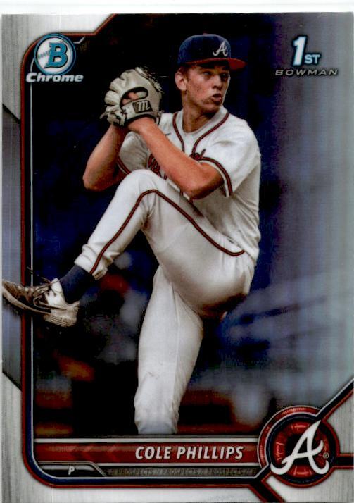 2022 Bowman Chrome Refractor 1st Bowman #BD-90 Cole Phillips Atlanta Braves