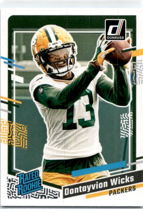 2023 Donruss #333 Dontayvion Wicks Rookie Green Bay Packers