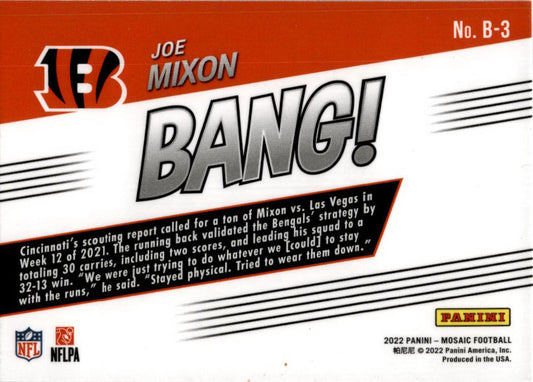 2022 Mosaic Bang #B-3 Joe Mixon Cincinnati Bengals