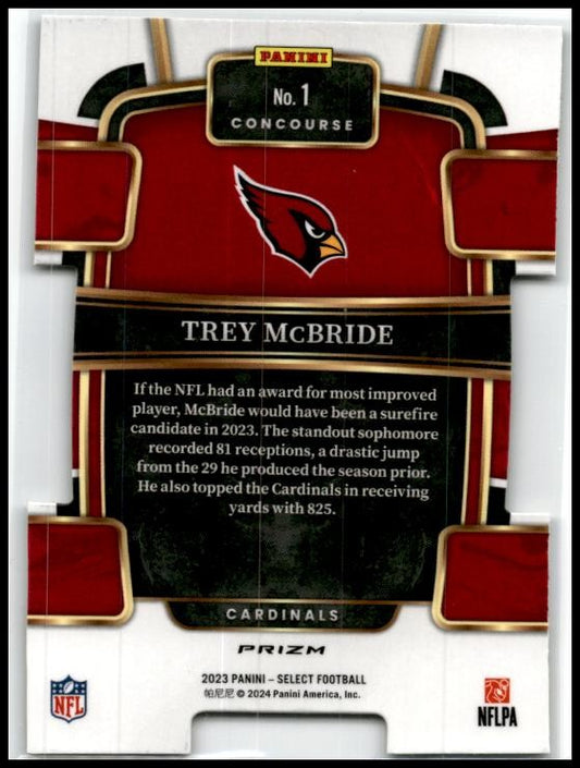 2023 Panini Select Black and Gold Prizms Die Cuts #1 Trey McBride Arizona