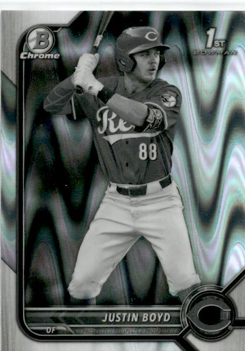2023 Bowman Chrome Black & White Raywave #BDC-13 Justion Boyd Twin