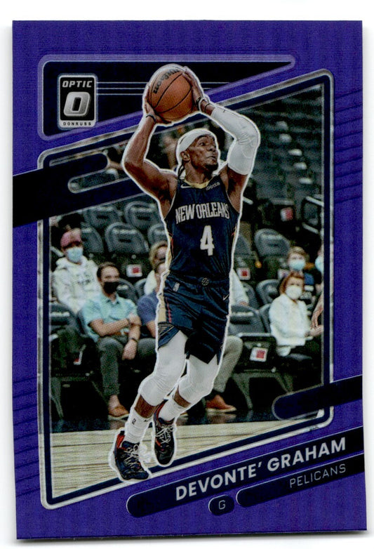 2021-22 Donruss Optic Purple Devonte' Graham New Orleans Pelicans #120