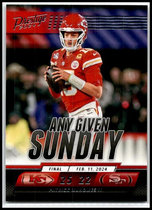 2024 Panini Prestige Any Given Sunday #AGS-PMS Patrick Mahomes II Chiefs