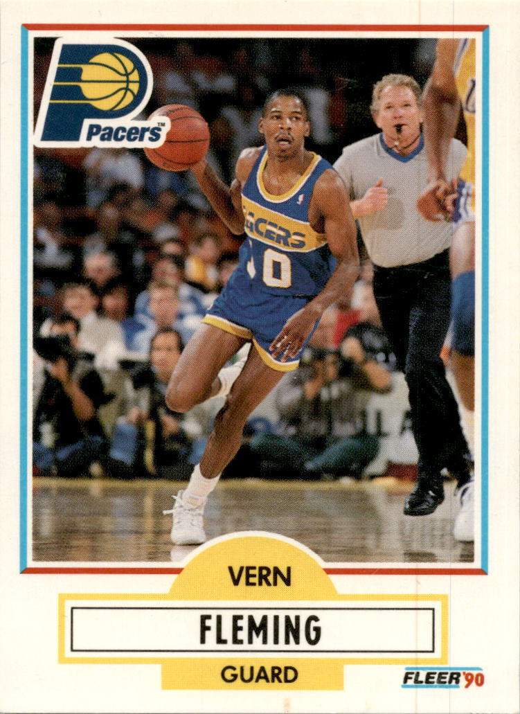 1990 Fleer #76 Vern Fleming Indiana Pacers.