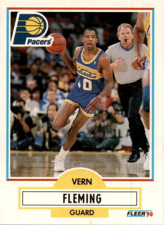 1990 Fleer #76 Vern Fleming Indiana Pacers.