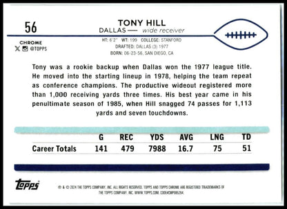 2024 Topps Chrome #56 Tony Hill Dallas Cowboys