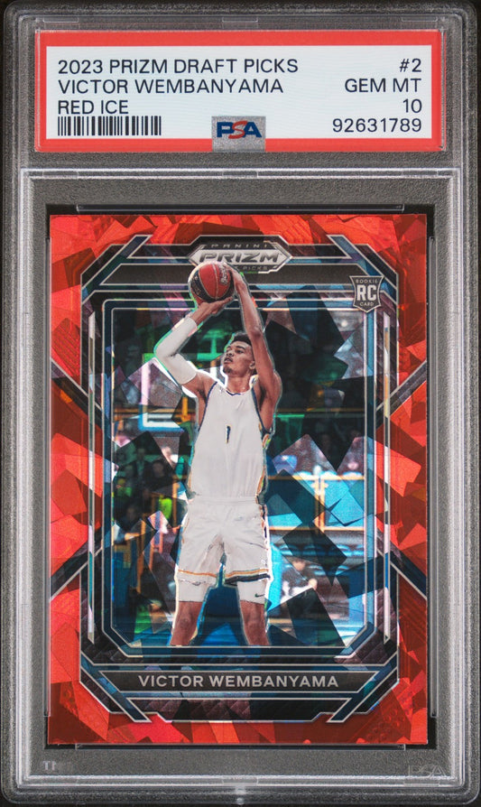 2023 Panini Prizm Draft Picks Red Ice #2 Victor Wembanyama