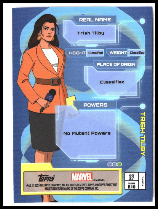 Trish Tilby #27 2025 Topps Finest X-Men '97