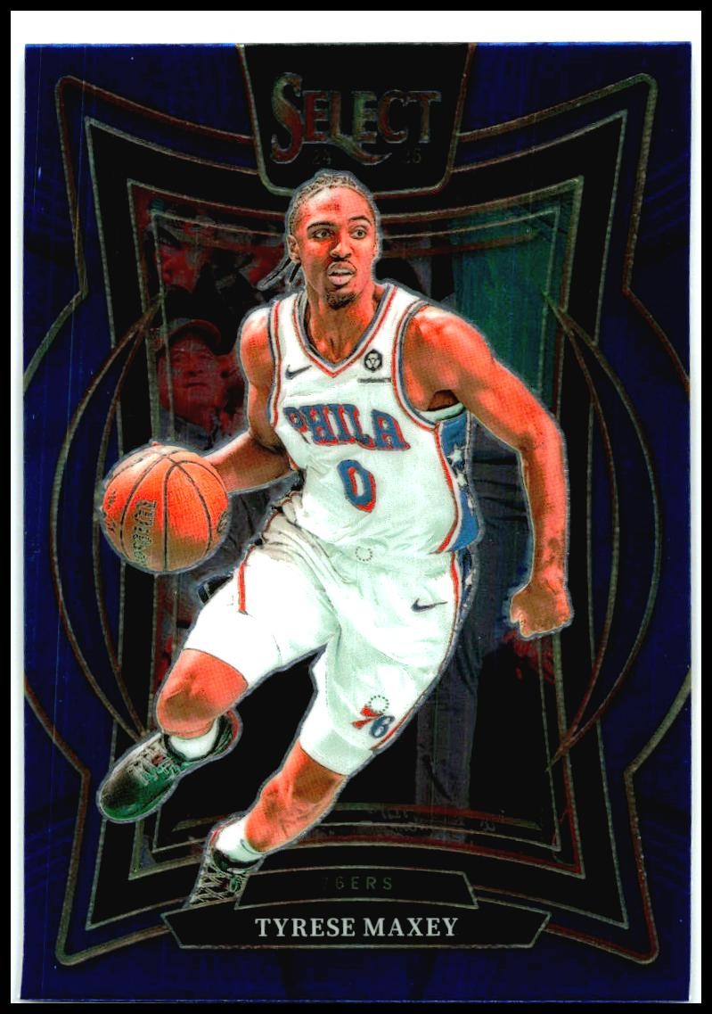 2024-25 Panini Select Blue #20 Tyrese Maxey Philadelphia 76ers