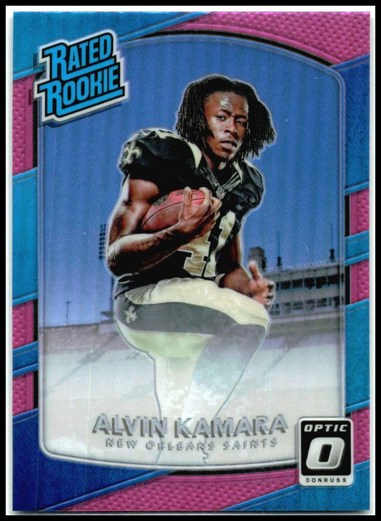 2017 Donruss Optic Pink #199 Alvin Kamara Rookie New Orleans Saints