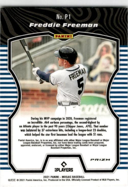 2021 Panini Mosaic  Producers Mosaic #P1 Freddie Freeman