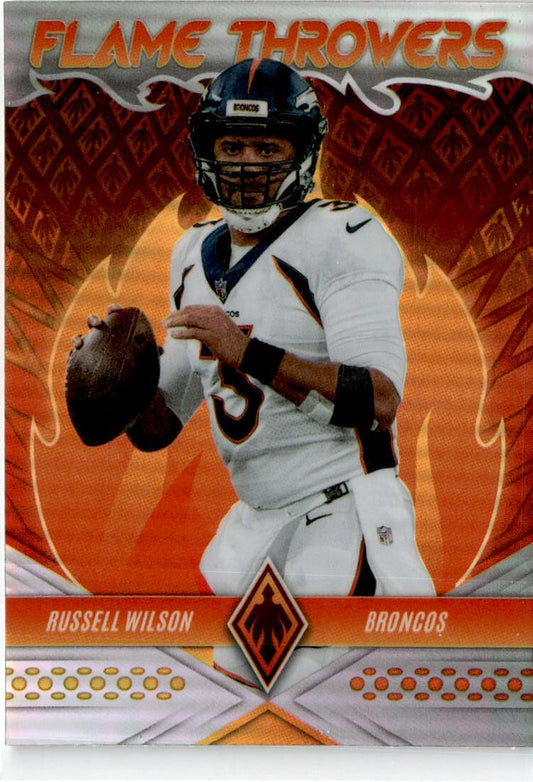 2022 Panini Phoenix Flame Throwers #FT-19 Russell Wilson Denver Broncos