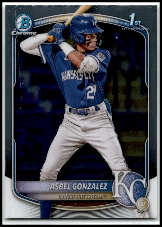 2025 Bowman Chrome #BCP-4 Asbel Gonzalez Royals