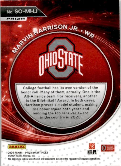 2024 Panini Prizm Student Orientation Green #SO-MHJ Marvin Harrison Jr.