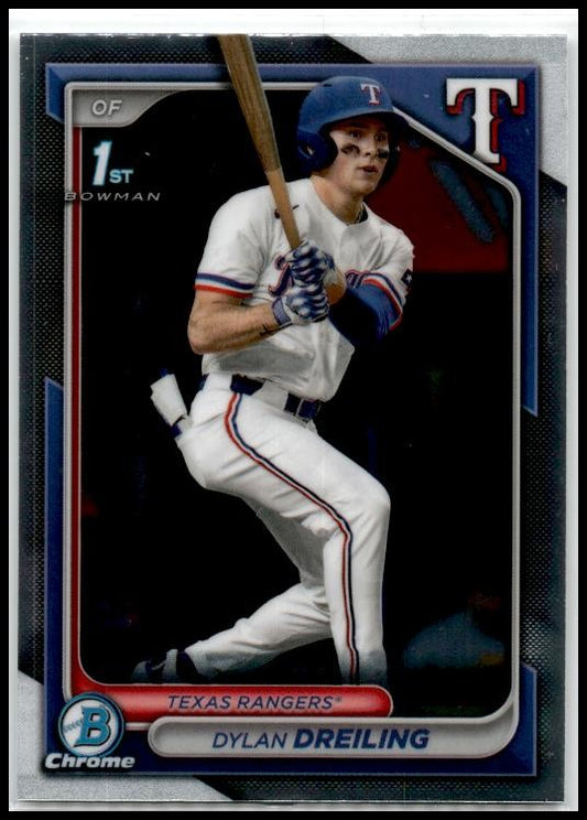 2024 Bowman Draft Chrome #BDC-42 Dylan Dreiling Texas Rangers