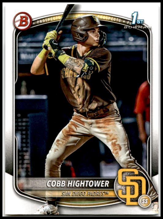 2025 Bowman Prospects #BP-104 Cobb Hightower San Diego Padres