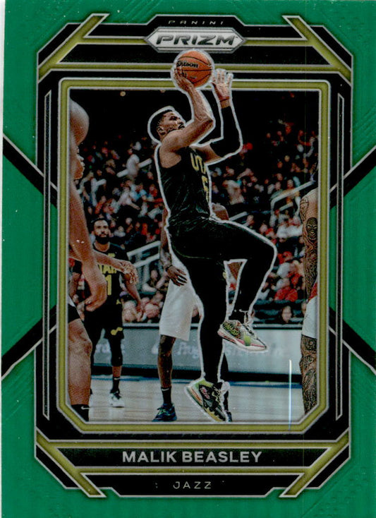2022-23 Panini Prizm Green #60 Malik Beasley Utah Jazz