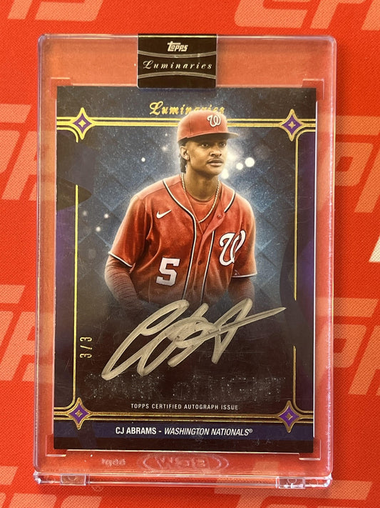 2023 Topps Luminaries - Spark of Light Autographs Purple #SLA-CA CJ Abrams Auto