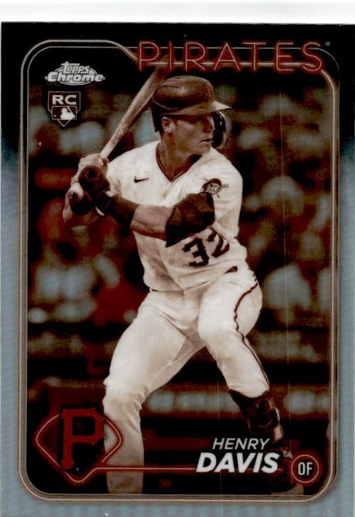 2024 Topps Chrome Sepia Refractors #260 Henry Davis Rookie Pittsburgh Pirates