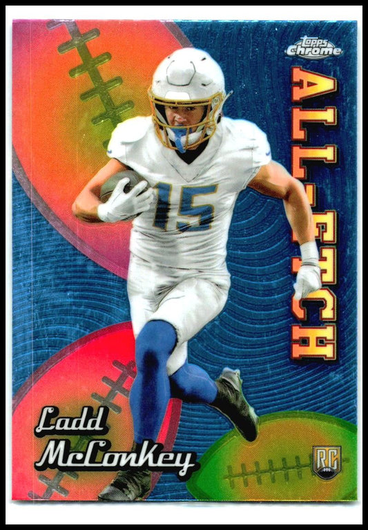 2024 Topps Chrome Chrome All-Etch #CAE-LM Ladd McConkey Los Angeles Rams