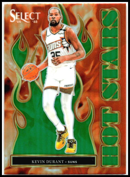 2024-25 Panini Select Hot Stars Green Prizms #14 Kevin Durant Phoenix Suns