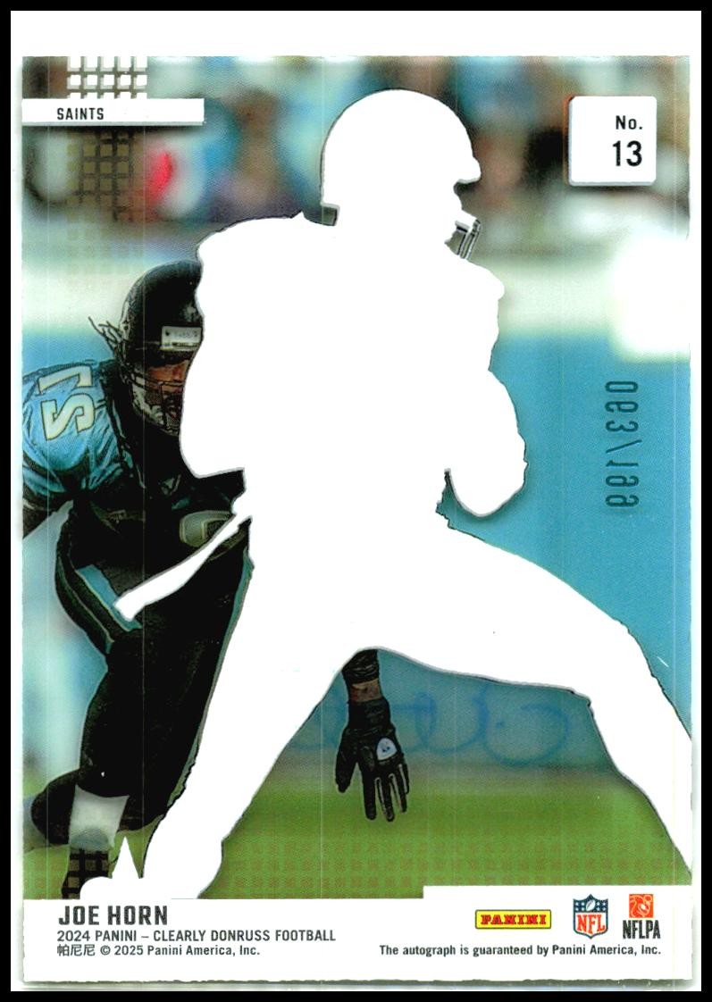 2024 Clearly Donruss Clearly Retro2004 Auto /199 #13 Joe Horn Saints