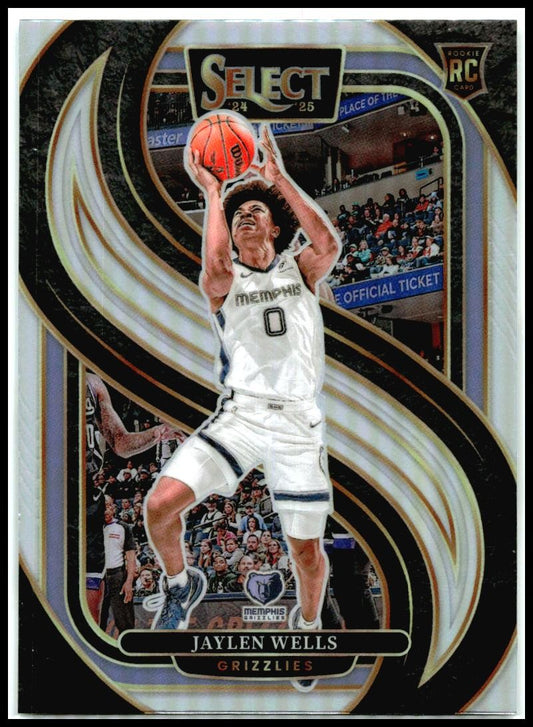 2024-25 Panini Select Silver Prizm #188 Jaylen Wells Rookie Memphis Grizzlies