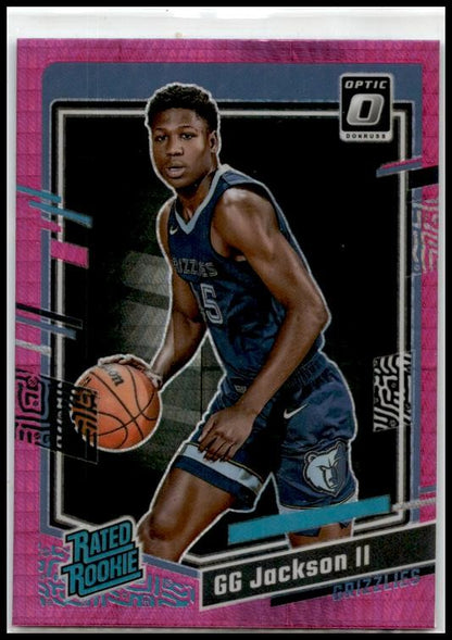 2023-24 Donruss Optic Hyper Pink #228 GG Jackson II Rookie Memphis Grizzlies