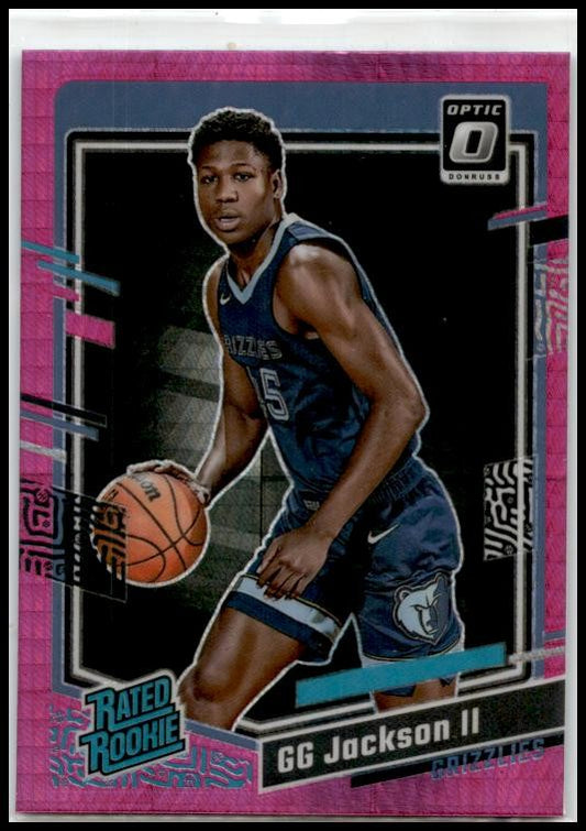 2023-24 Donruss Optic Hyper Pink #228 GG Jackson II Rookie Memphis Grizzlies