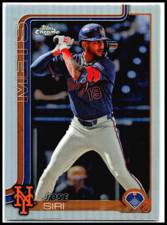 2025 Topps Chrome Refractors #195 Jose Siri New York Mets