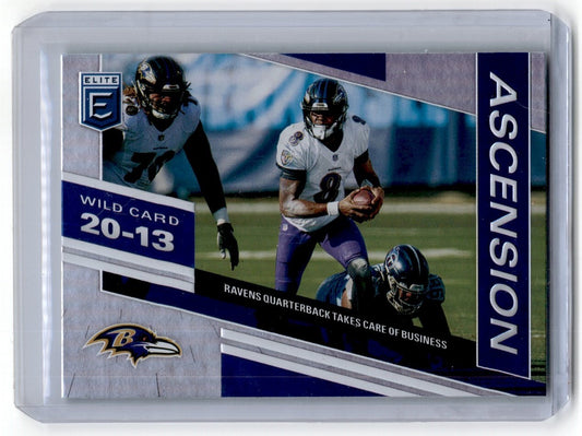 2021 Panini Elite Ascension Wild Card Lamr Jackson Baltimore Ravens #A5